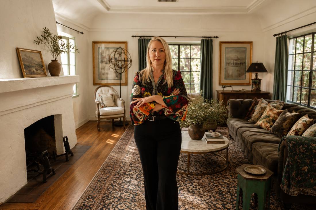 Crystal Coleman inside the staged Starke House
